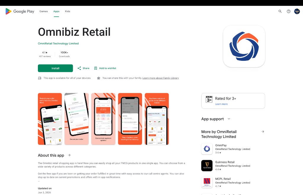 Omnibiz Retail - B2B FMCG mobile app by CODE UI ANDY